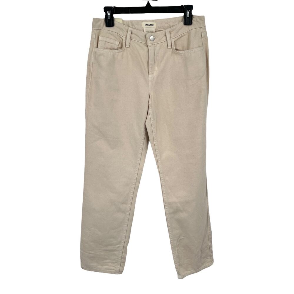 L'Agence jeans Majorie slouchy slim straight beige size 29